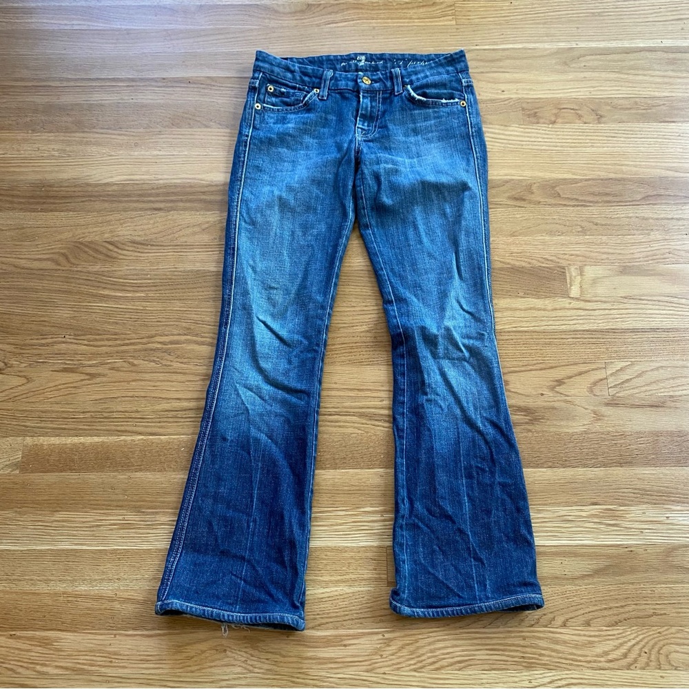 7 For All Mankind Blue Flare Jeans